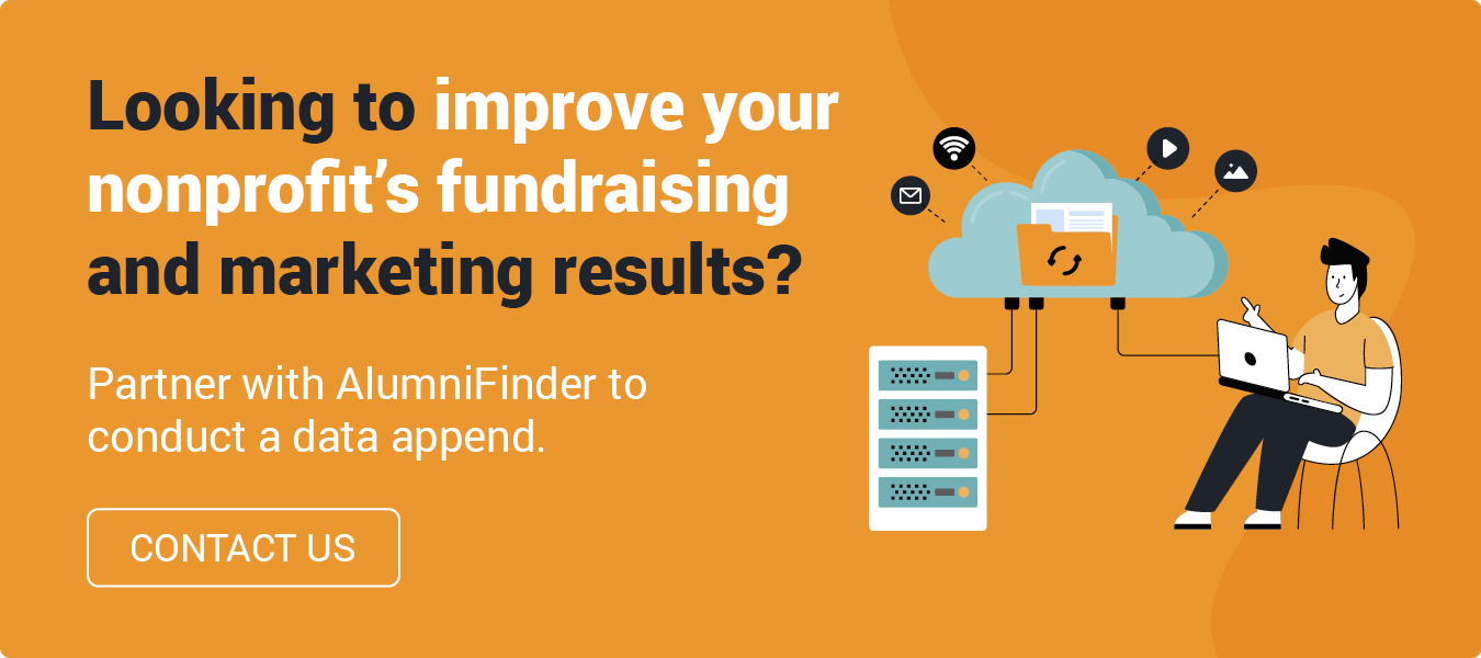 Contact us to improve your fundraising and marketing results with a data append.