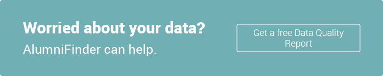 Worried about your data? AlumniFinder can help. Get a free Data Quality Report.