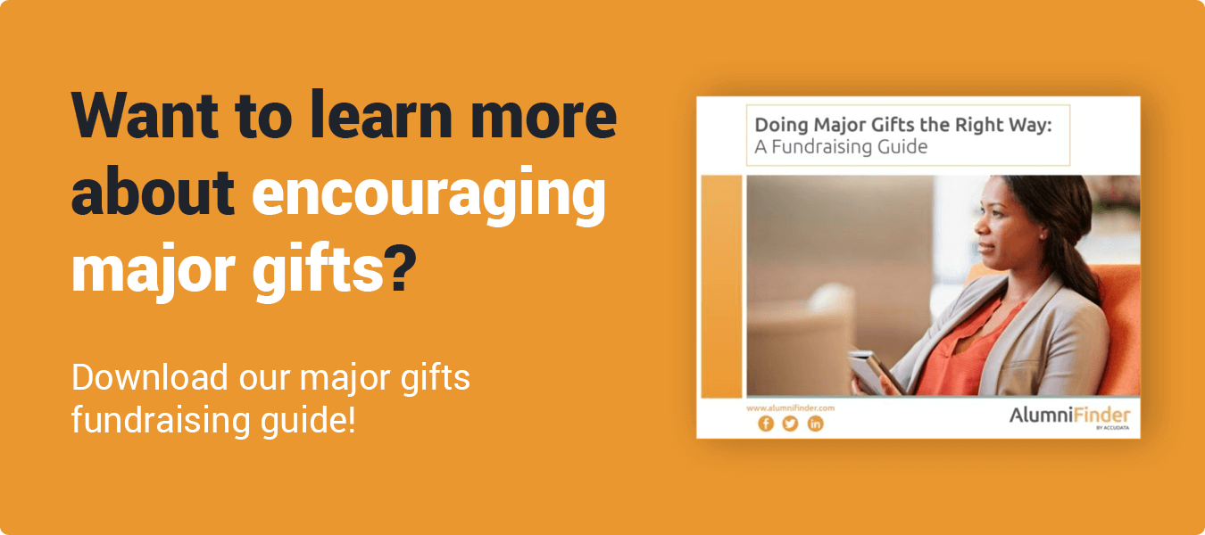 Click to download our major gifts fundraising guide!